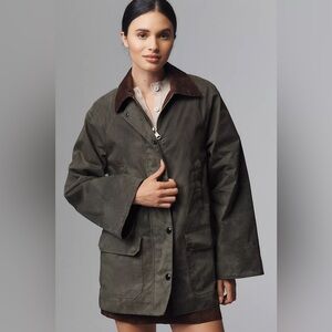 Alex Mill Chiltern Street Barn Jacket In Waxed Cotton in a navy color. Xsmall